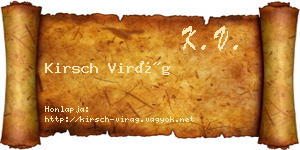 Kirsch Virág névjegykártya